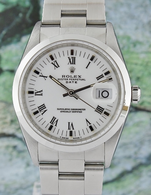 (image for) A ROLEX MEN SIZE STAINLESS STEEL OYSTER PERPETUAL DATE / 15200